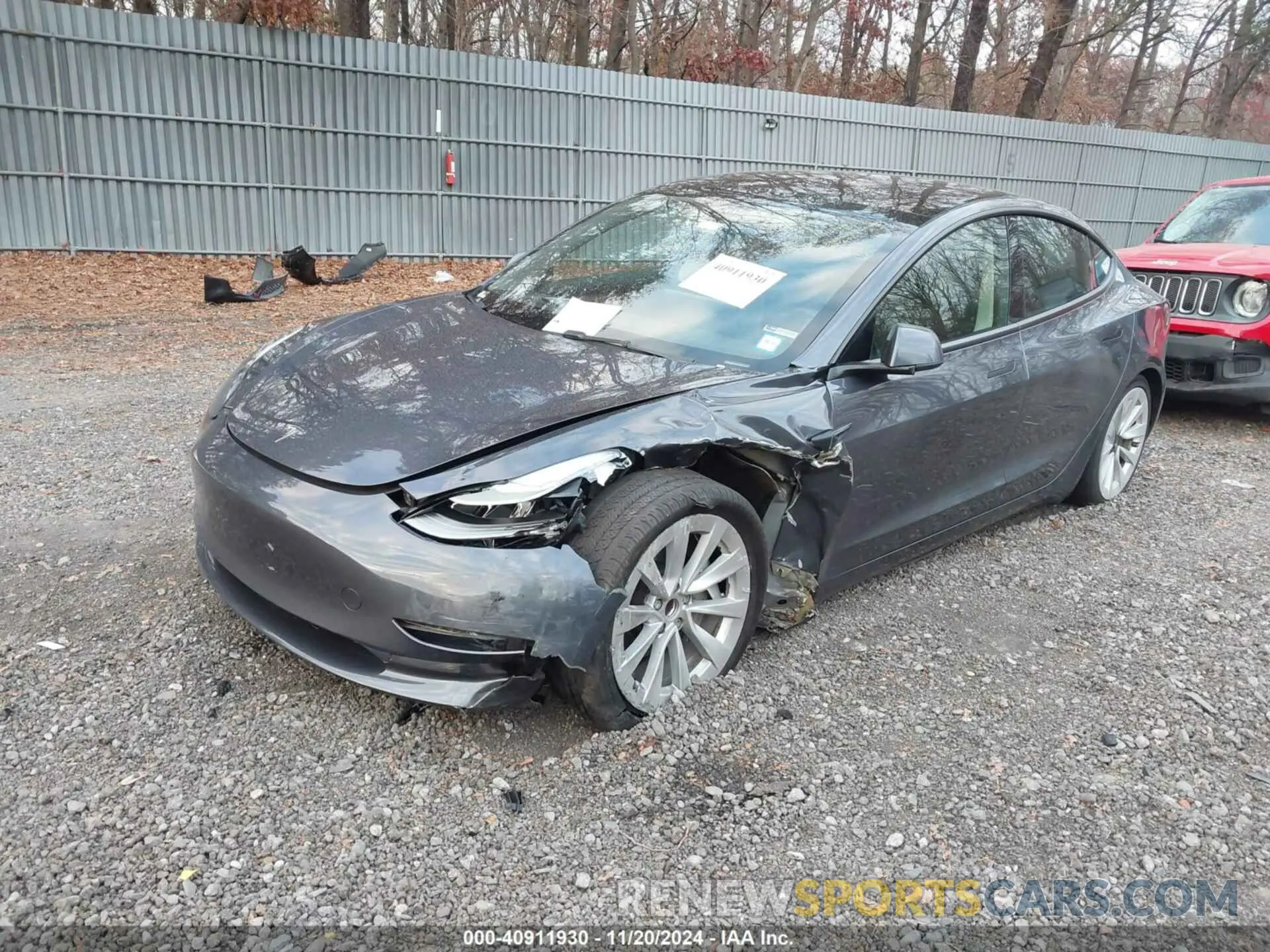 2 fotografías del automóvil dañado 5YJ3E1EA3PF446922 TESLA MODEL 3 2023