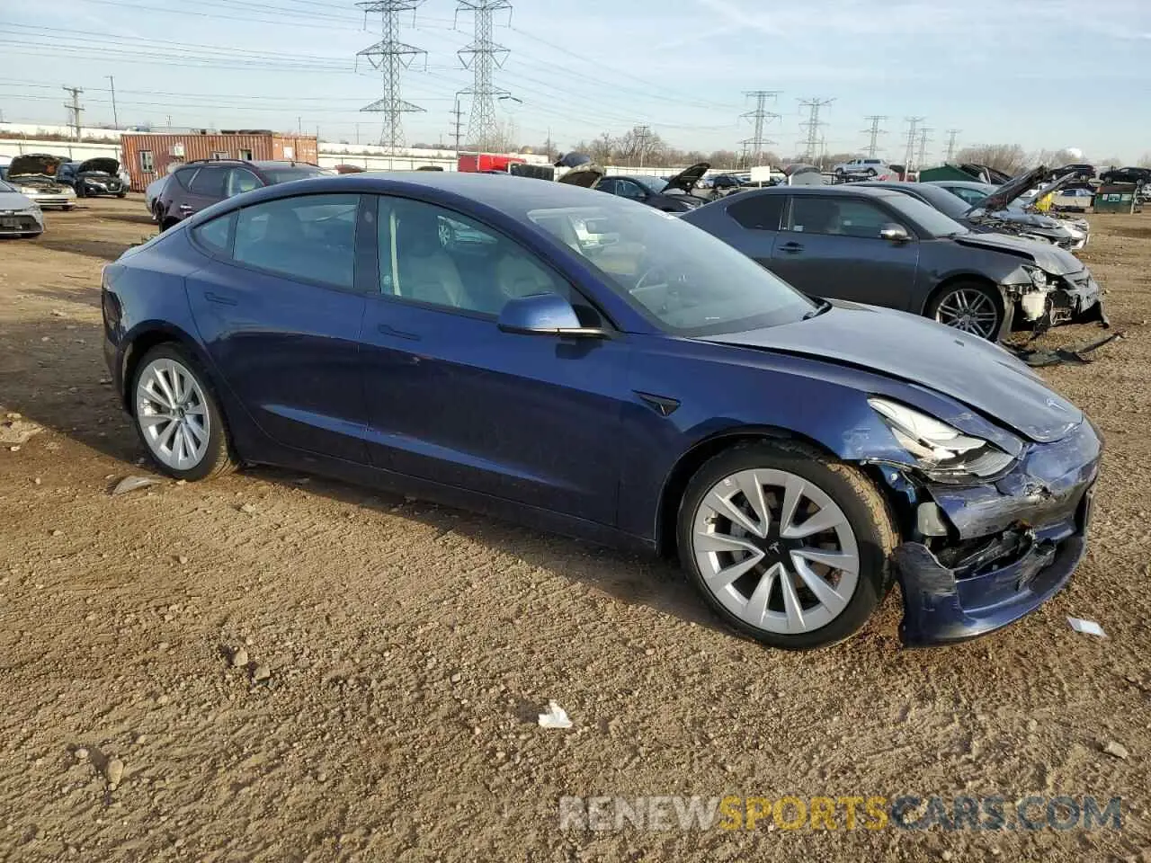 4 fotografías del automóvil dañado 5YJ3E1EA3PF448380 TESLA MODEL 3 2023