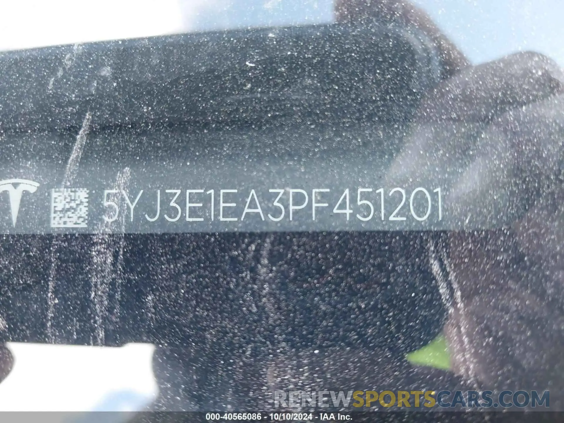 8 fotografías del automóvil dañado 5YJ3E1EA3PF451201 TESLA MODEL 3 2023