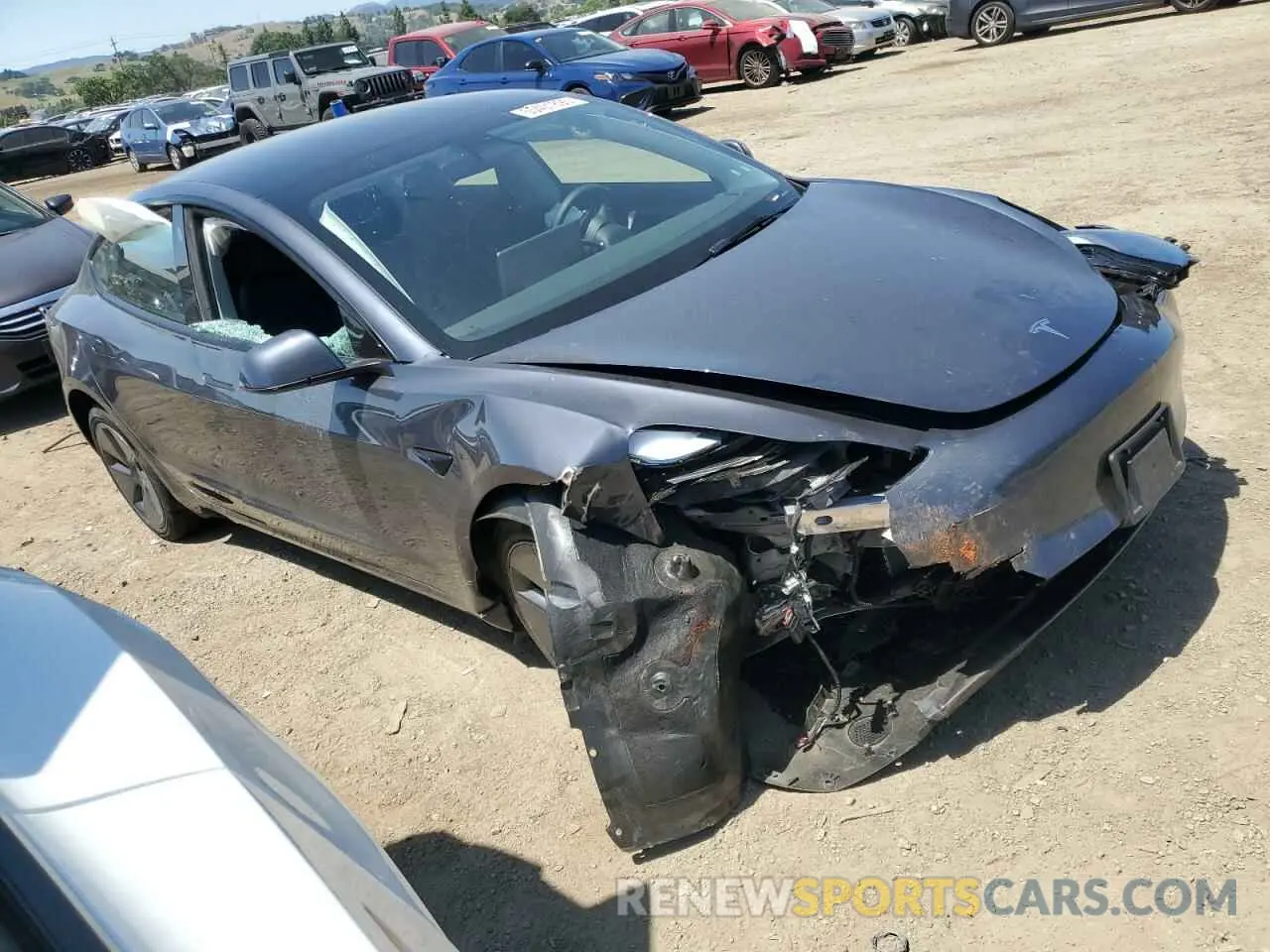 4 fotografías del automóvil dañado 5YJ3E1EA3PF455538 TESLA MODEL 3 2023