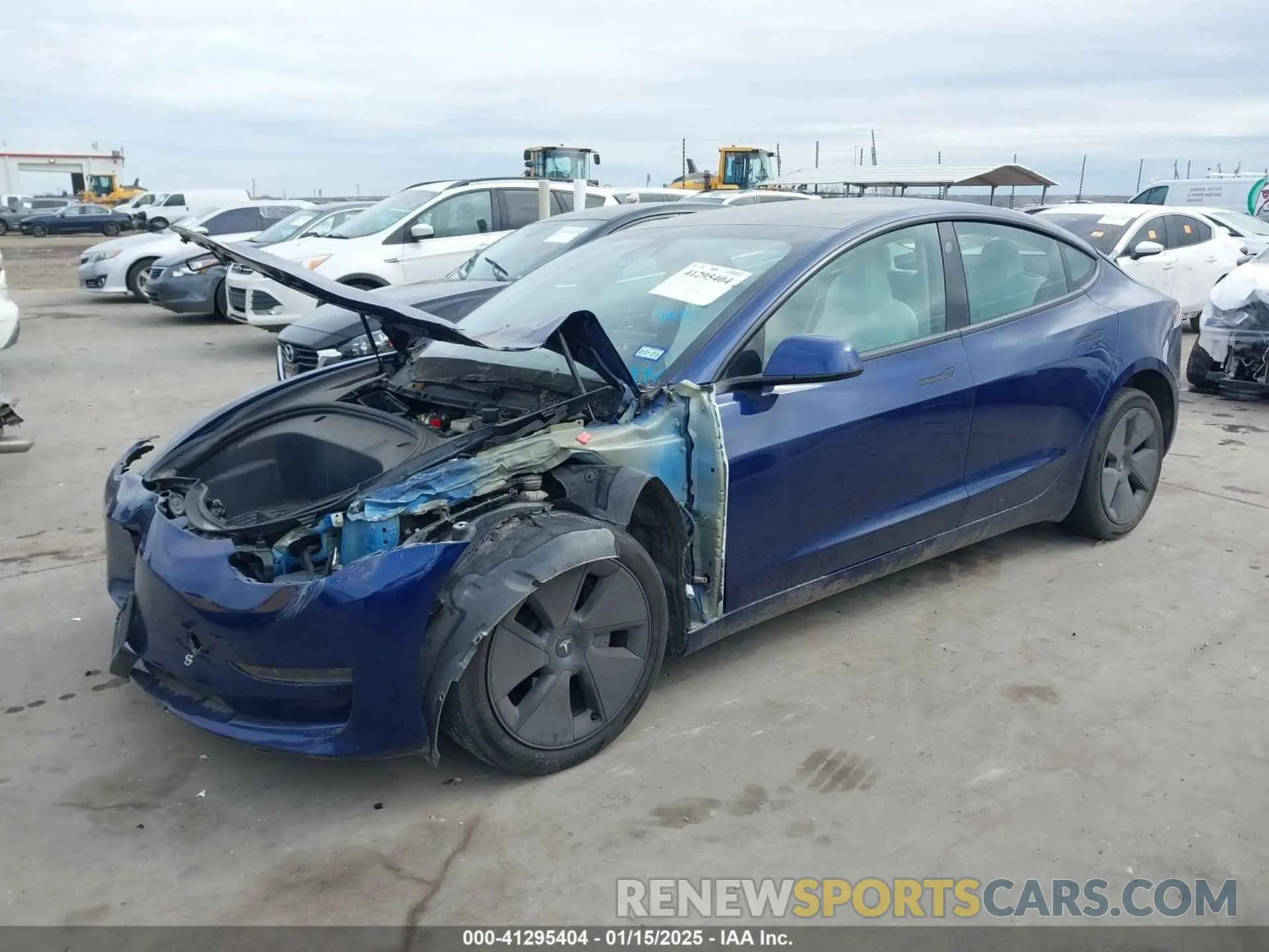 2 fotografías del automóvil dañado 5YJ3E1EA3PF499538 TESLA MODEL 3 2023