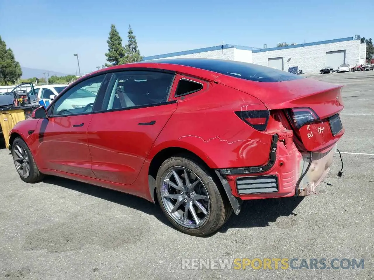 2 fotografías del automóvil dañado 5YJ3E1EA3PF501837 TESLA MODEL 3 2023