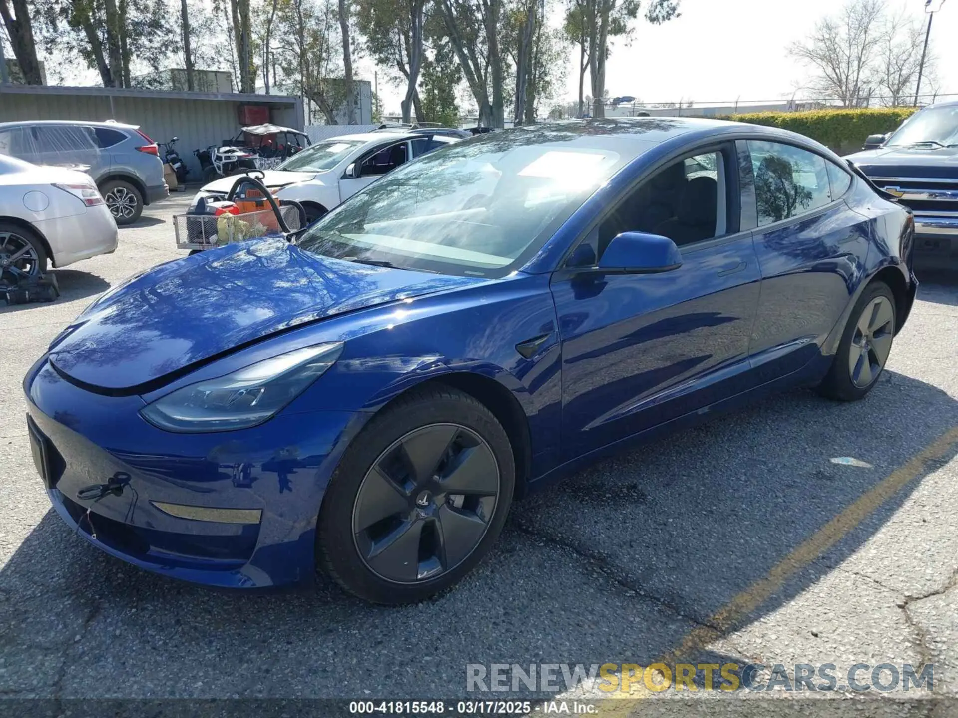 2 fotografías del automóvil dañado 5YJ3E1EA3PF541271 TESLA MODEL 3 2023