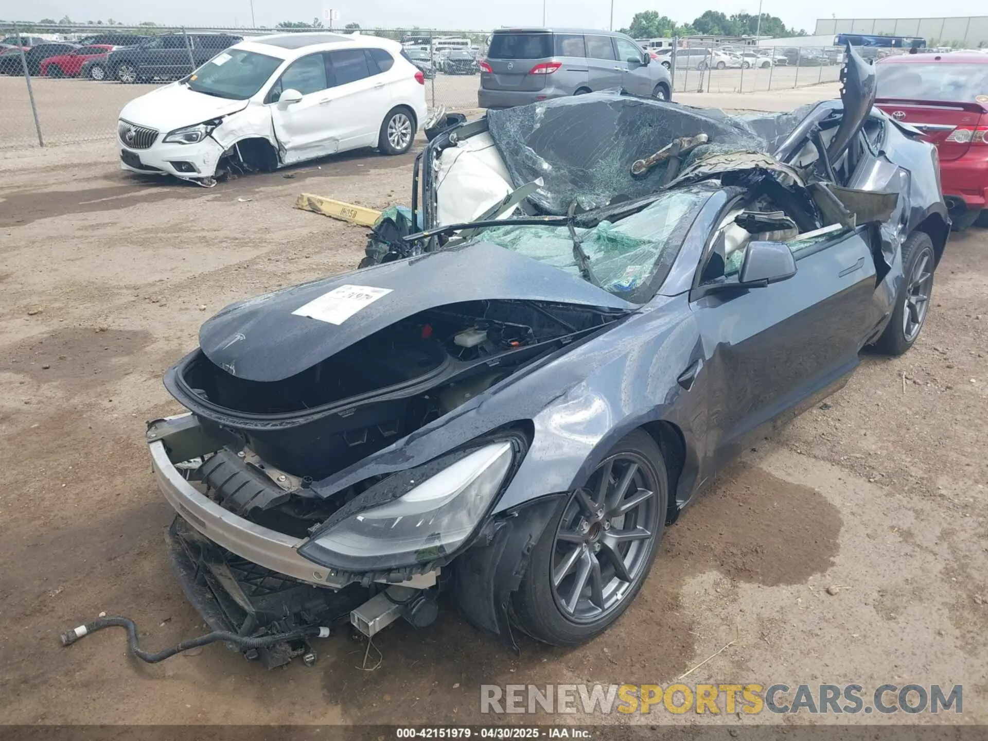 2 fotografías del automóvil dañado 5YJ3E1EA3PF541836 TESLA MODEL 3 2023