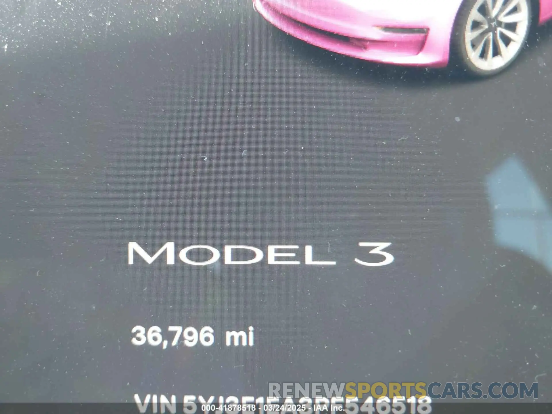 12 fotografías del automóvil dañado 5YJ3E1EA3PF546518 TESLA MODEL 3 2023