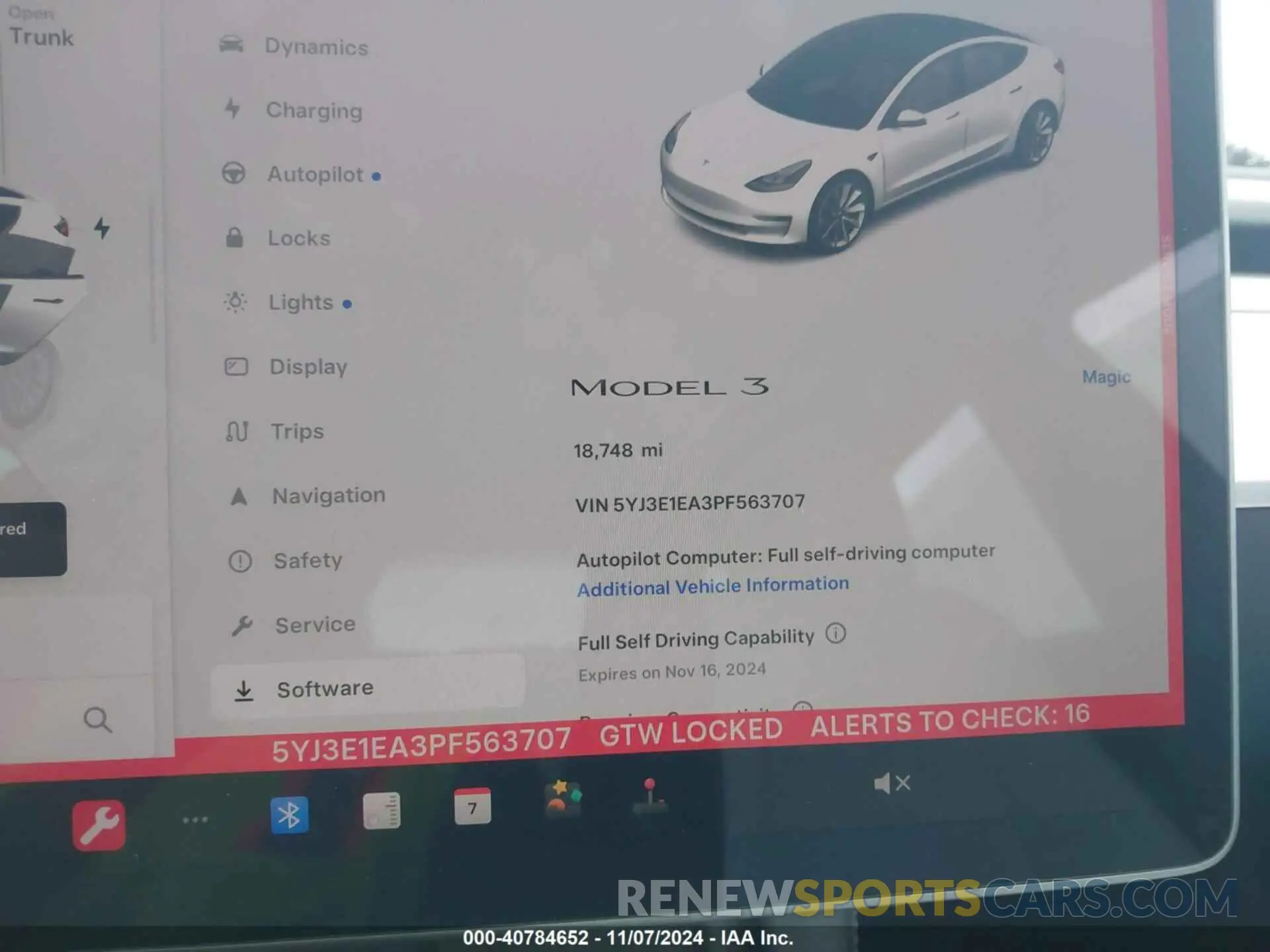 7 fotografías del automóvil dañado 5YJ3E1EA3PF563707 TESLA MODEL 3 2023