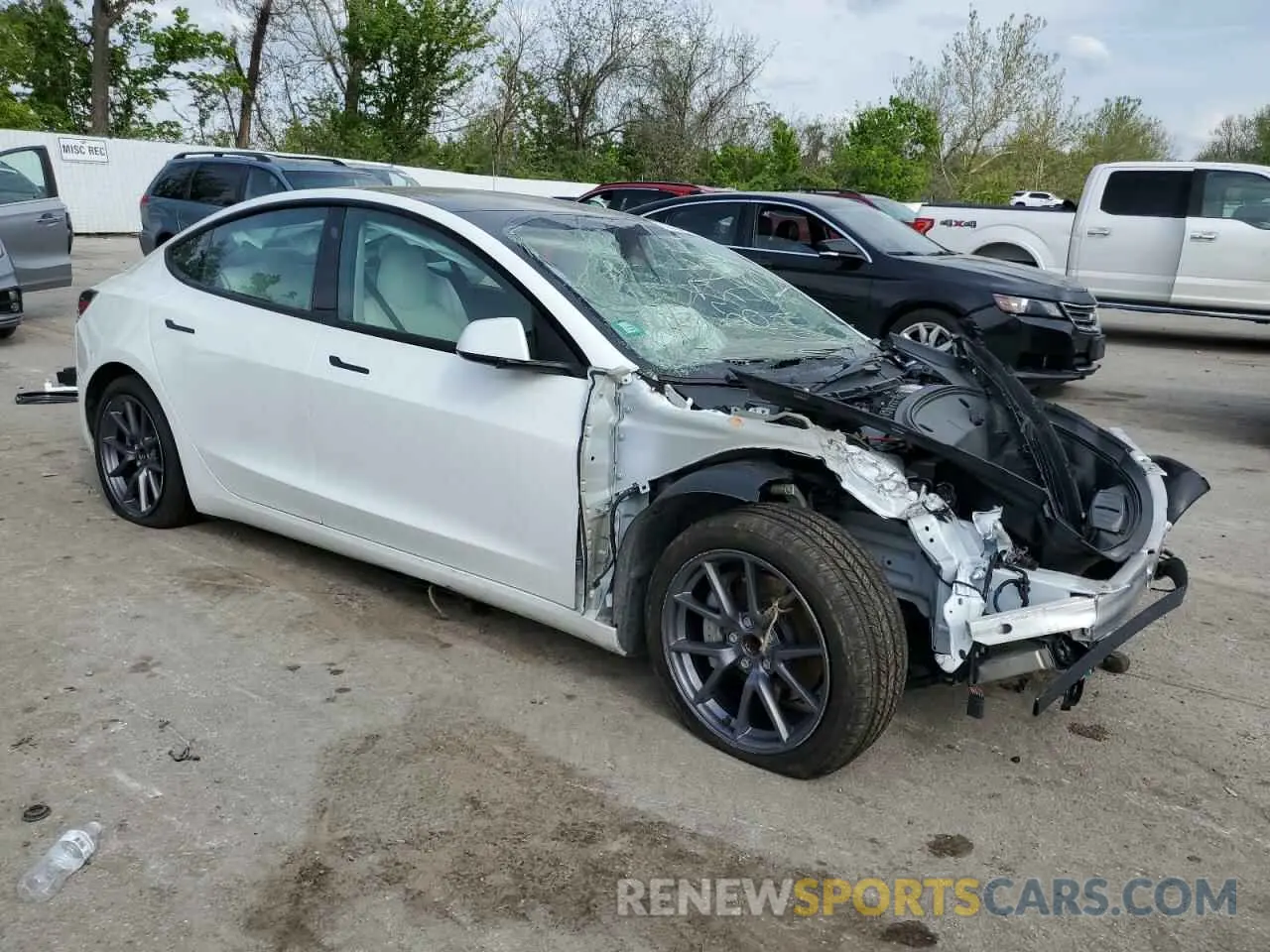 4 fotografías del automóvil dañado 5YJ3E1EA3PF607642 TESLA MODEL 3 2023
