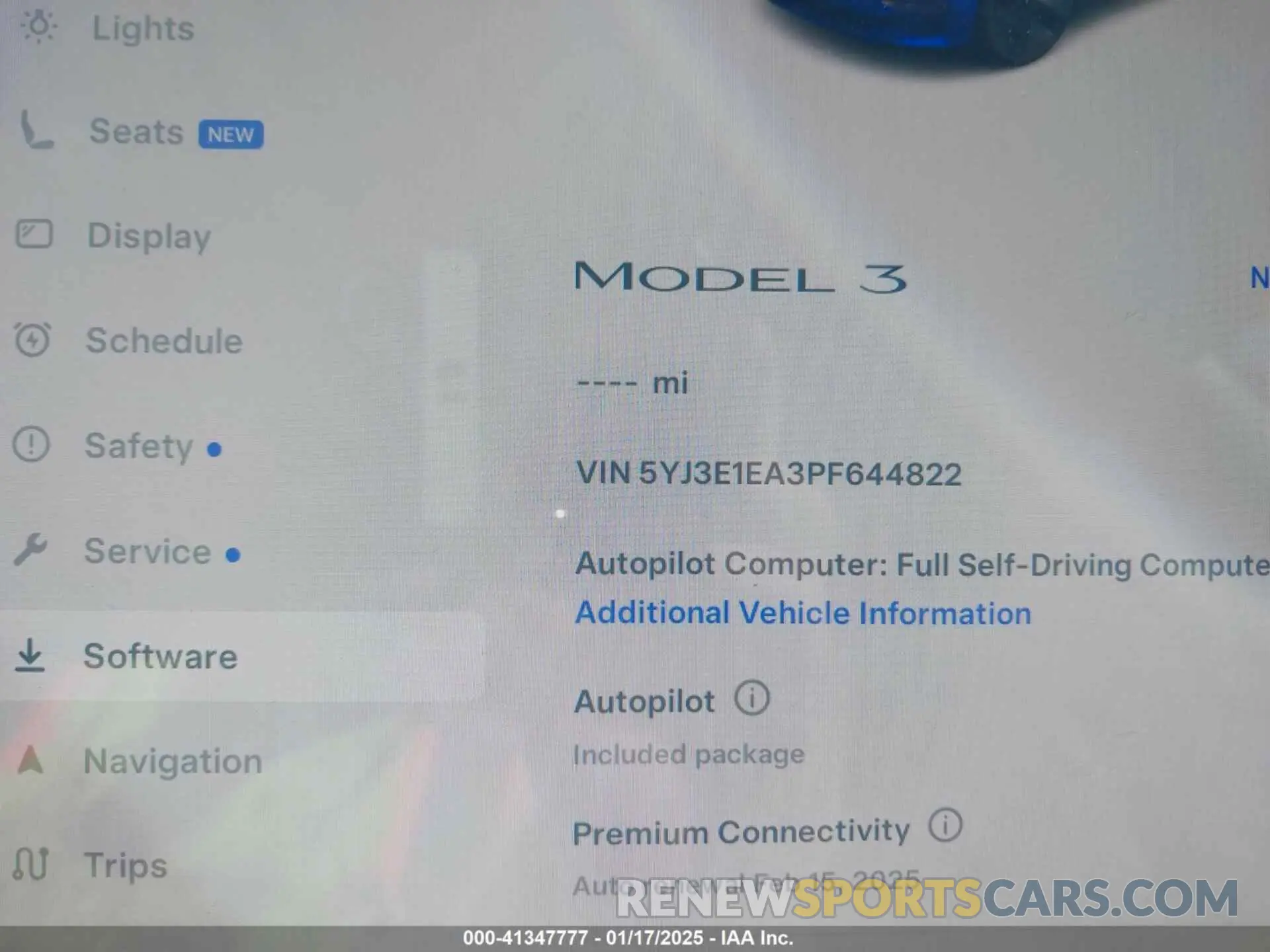 7 fotografías del automóvil dañado 5YJ3E1EA3PF644822 TESLA MODEL 3 2023