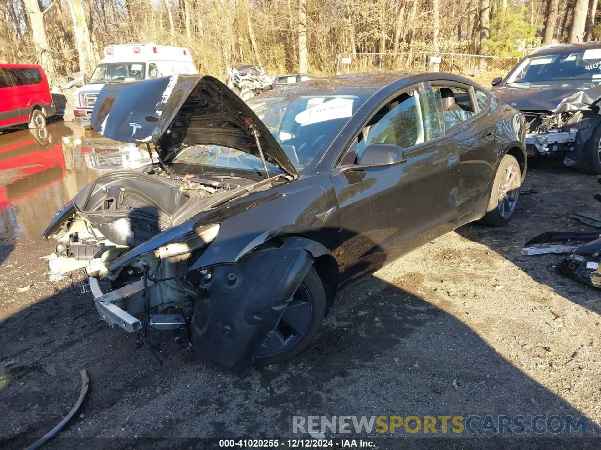 2 fotografías del automóvil dañado 5YJ3E1EA3PF668831 TESLA MODEL 3 2023
