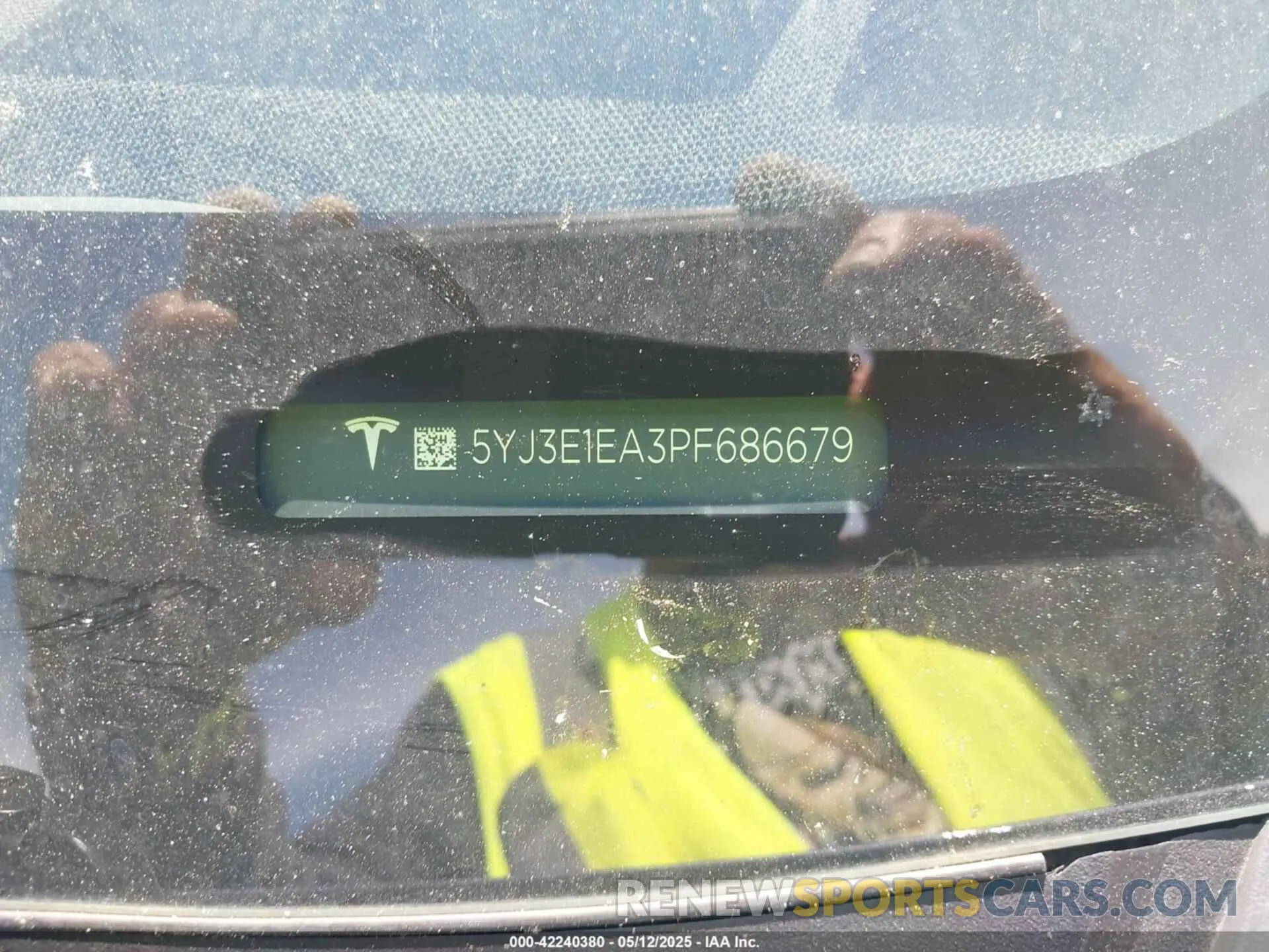 20 fotografías del automóvil dañado 5YJ3E1EA3PF686679 TESLA MODEL 3 2023