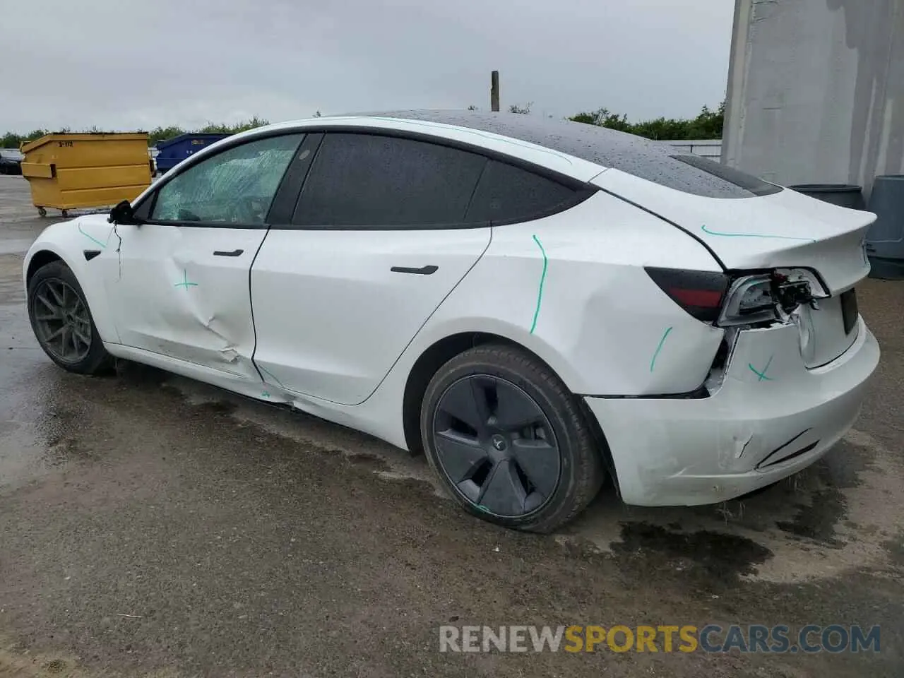 2 fotografías del automóvil dañado 5YJ3E1EA3PF709958 TESLA MODEL 3 2023