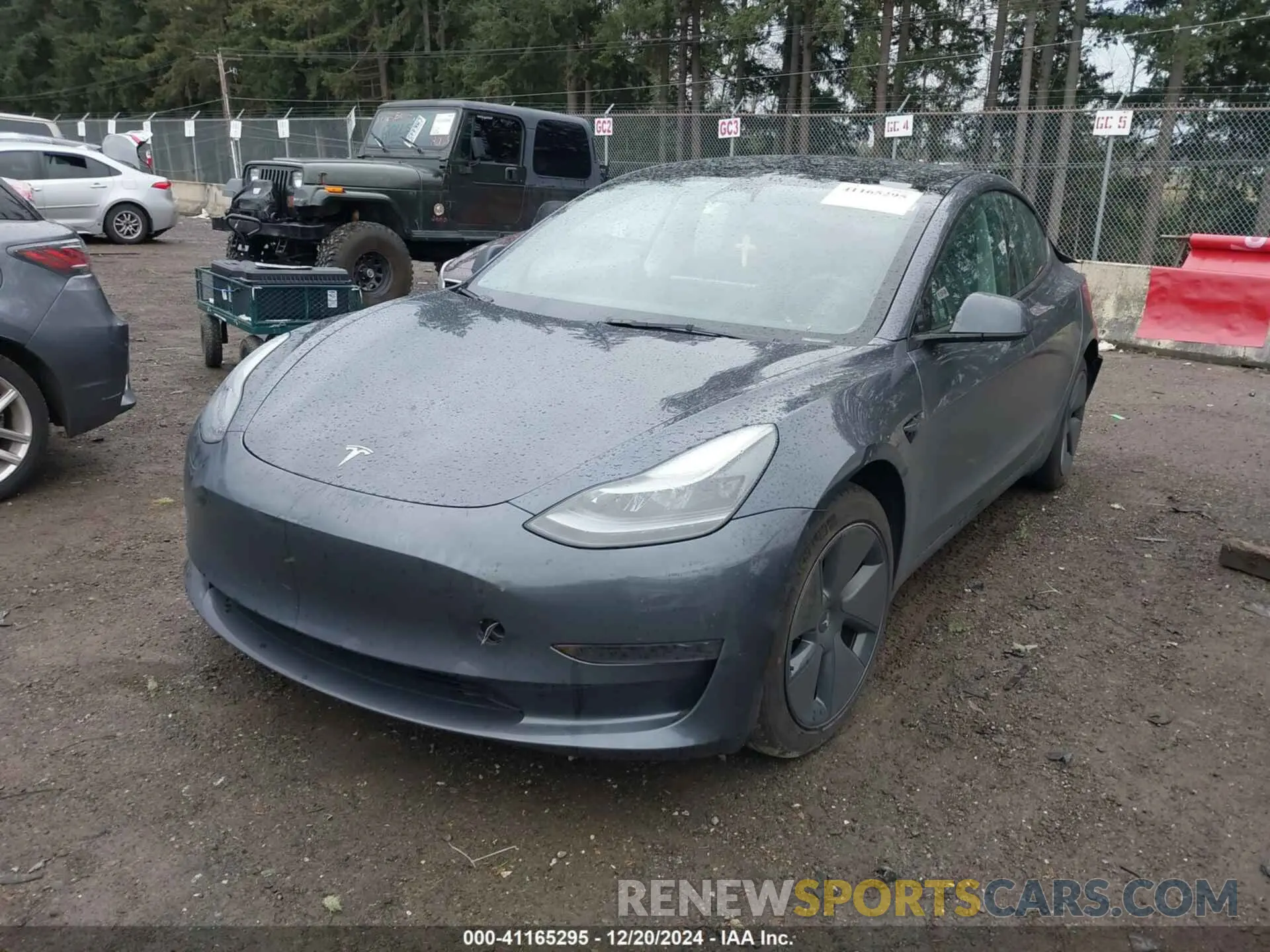 2 fotografías del automóvil dañado 5YJ3E1EA3PF715968 TESLA MODEL 3 2023