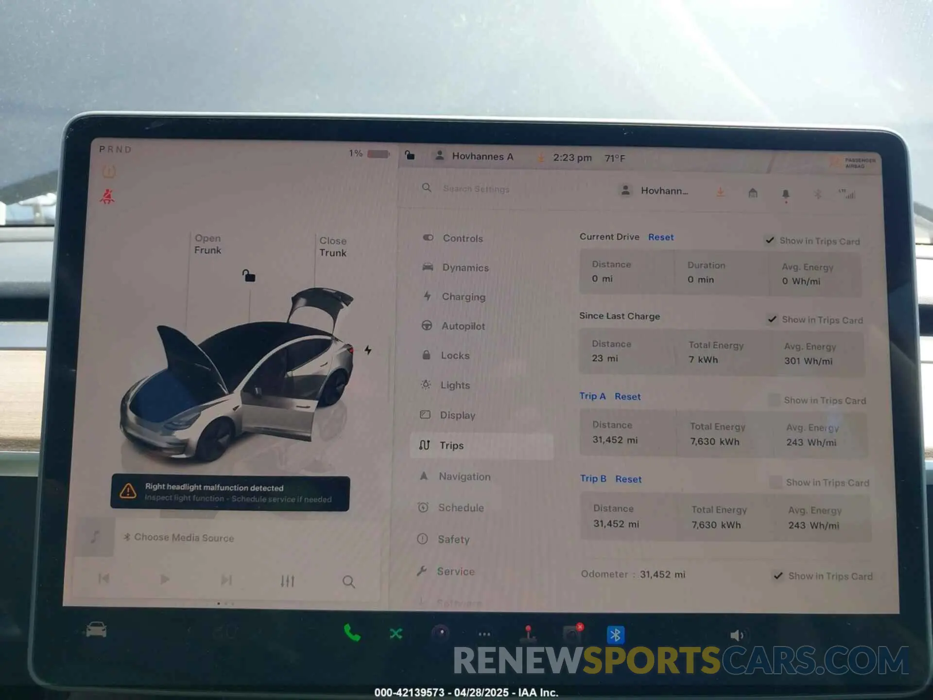7 fotografías del automóvil dañado 5YJ3E1EA4PF398573 TESLA MODEL 3 2023