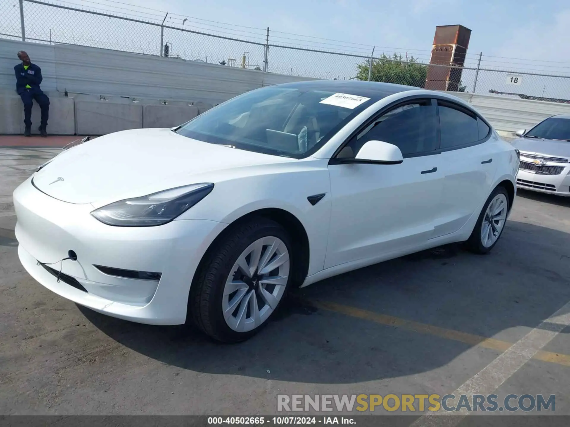2 fotografías del automóvil dañado 5YJ3E1EA4PF402069 TESLA MODEL 3 2023