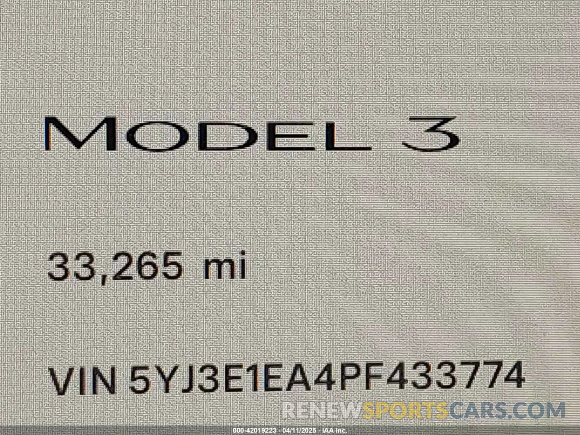 15 fotografías del automóvil dañado 5YJ3E1EA4PF433774 TESLA MODEL 3 2023