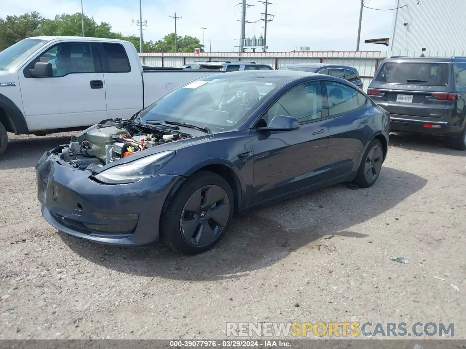 2 fotografías del automóvil dañado 5YJ3E1EA4PF436707 TESLA MODEL 3 2023