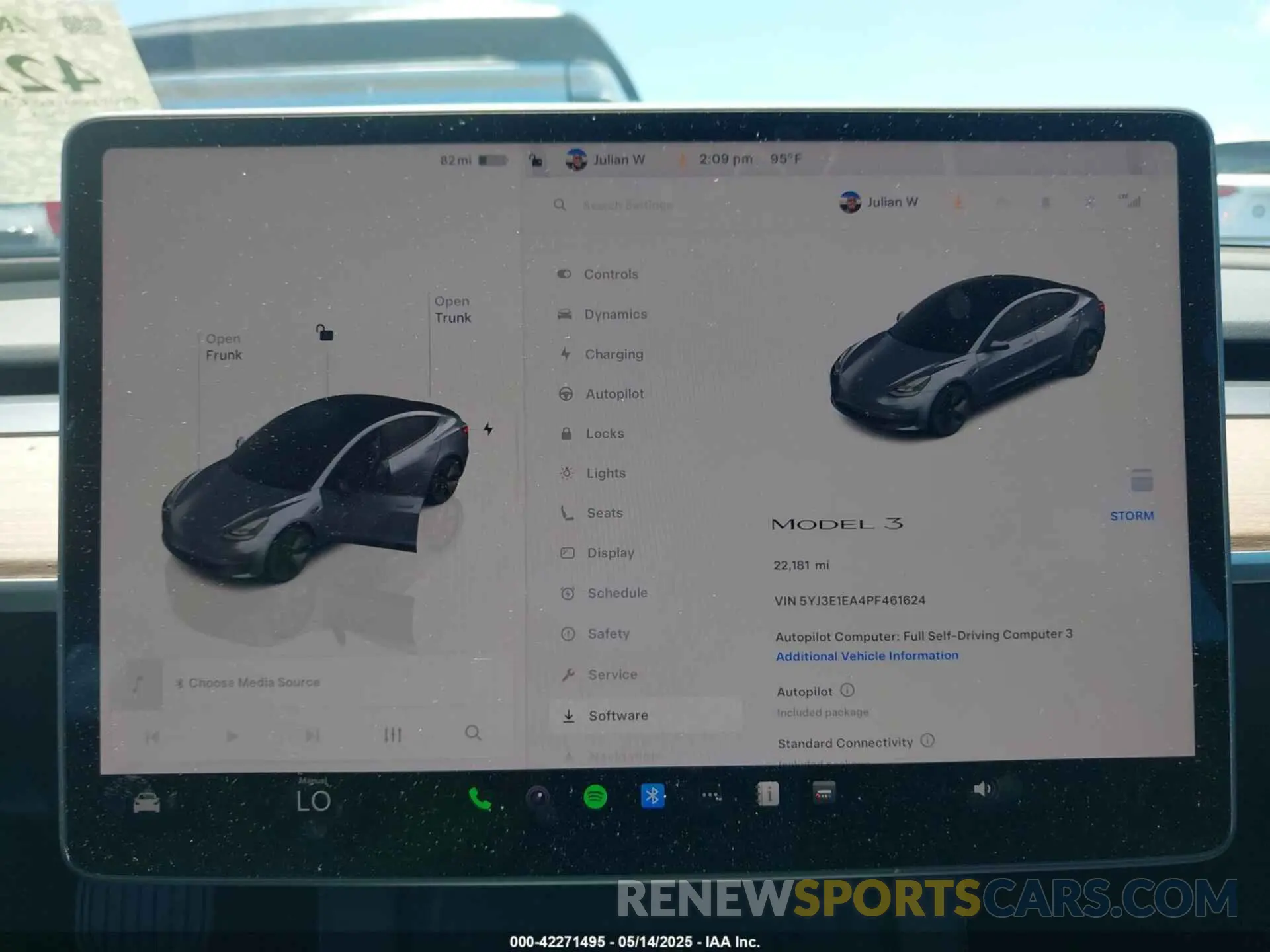7 fotografías del automóvil dañado 5YJ3E1EA4PF461624 TESLA MODEL 3 2023