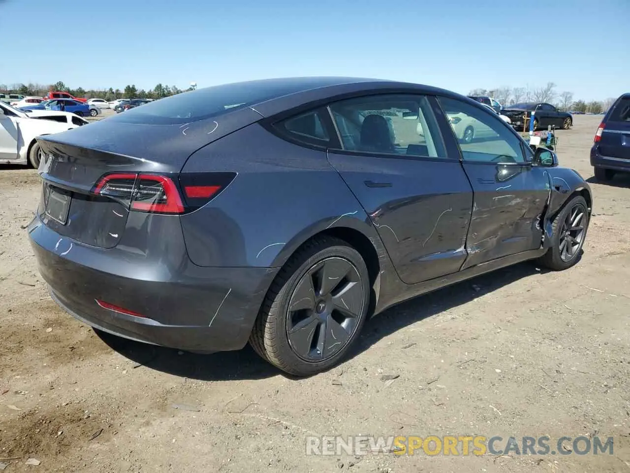 3 fotografías del automóvil dañado 5YJ3E1EA4PF470596 TESLA MODEL 3 2023