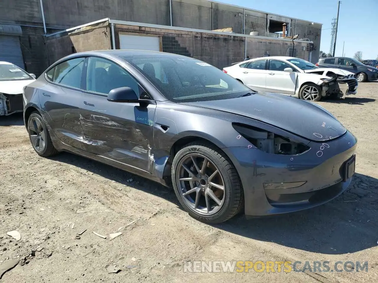 4 fotografías del automóvil dañado 5YJ3E1EA4PF470596 TESLA MODEL 3 2023