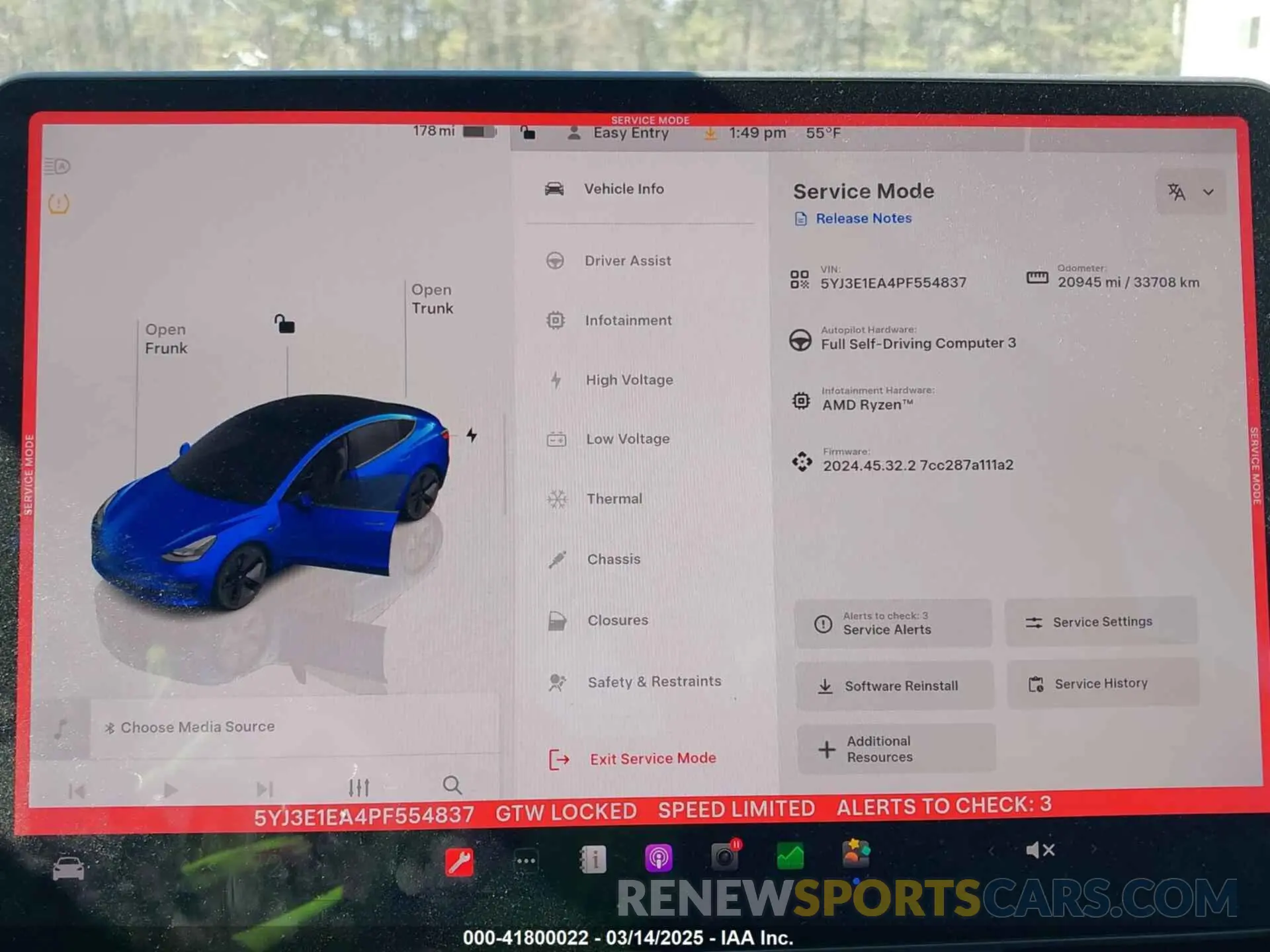 18 fotografías del automóvil dañado 5YJ3E1EA4PF554837 TESLA MODEL 3 2023