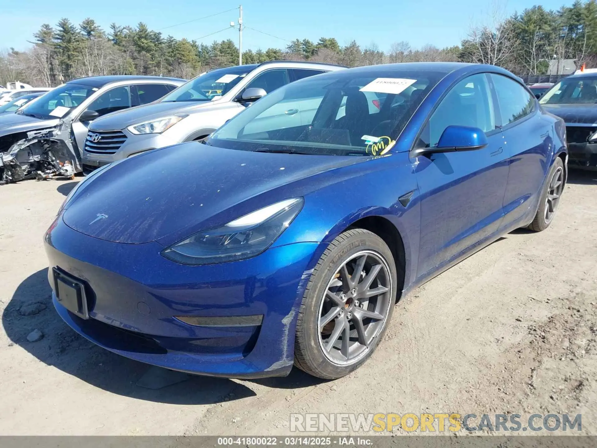 2 fotografías del automóvil dañado 5YJ3E1EA4PF554837 TESLA MODEL 3 2023