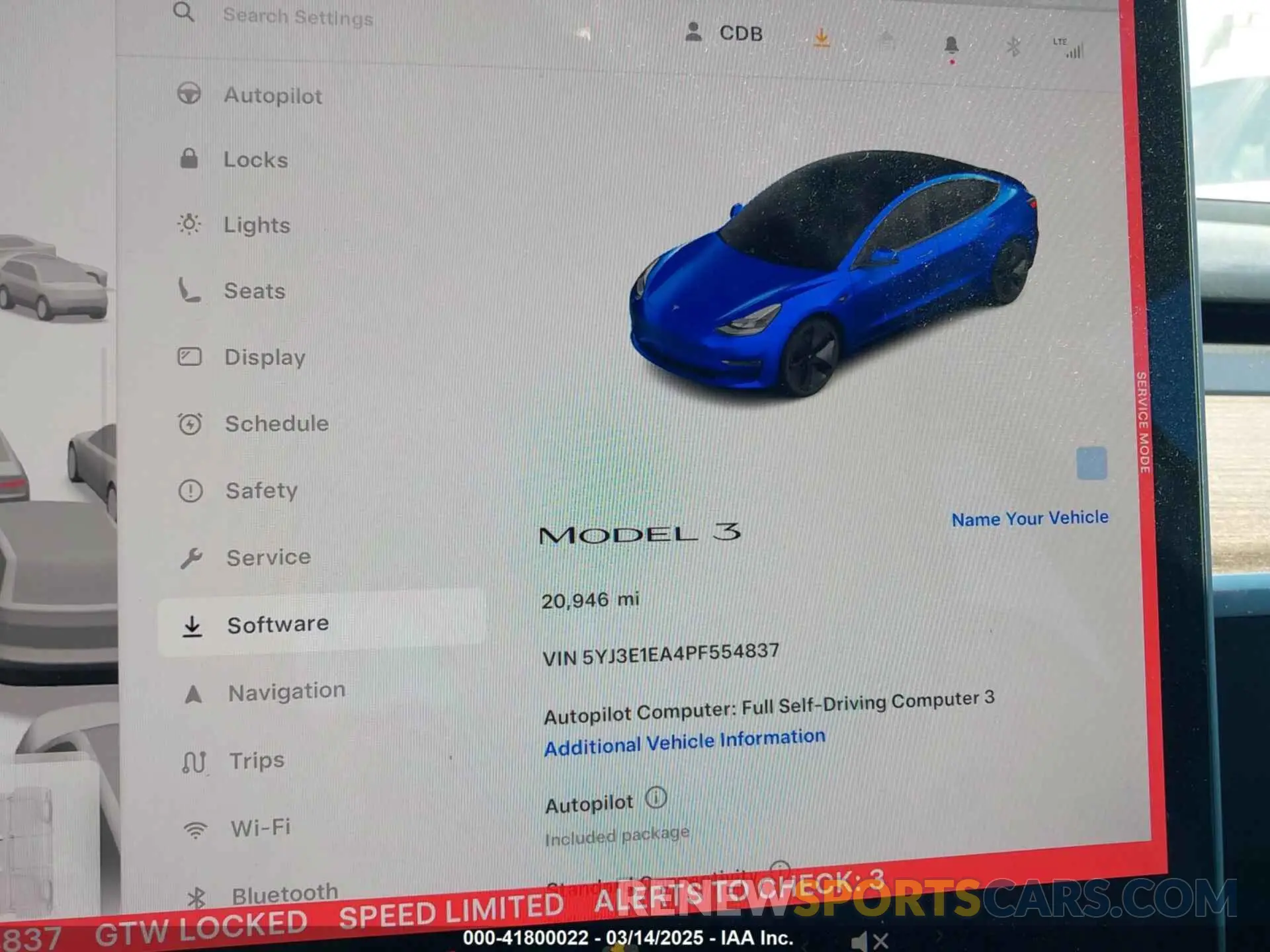 7 fotografías del automóvil dañado 5YJ3E1EA4PF554837 TESLA MODEL 3 2023