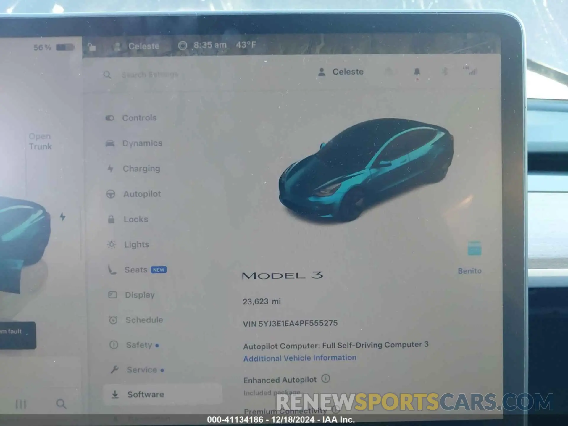 7 fotografías del automóvil dañado 5YJ3E1EA4PF555275 TESLA MODEL 3 2023