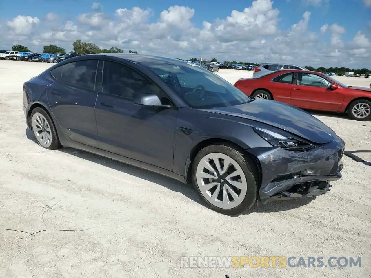 4 fotografías del automóvil dañado 5YJ3E1EA4PF558094 TESLA MODEL 3 2023
