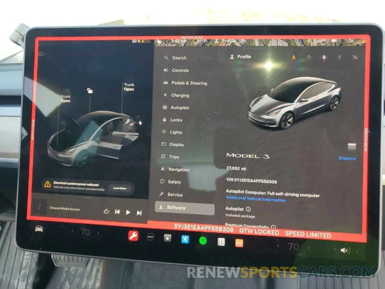 9 fotografías del automóvil dañado 5YJ3E1EA4PF559309 TESLA MODEL 3 2023