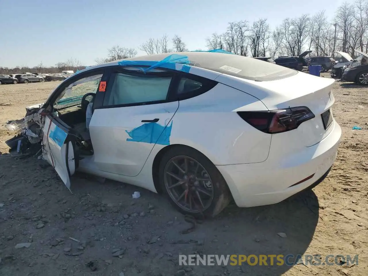 2 fotografías del automóvil dañado 5YJ3E1EA4PF566177 TESLA MODEL 3 2023