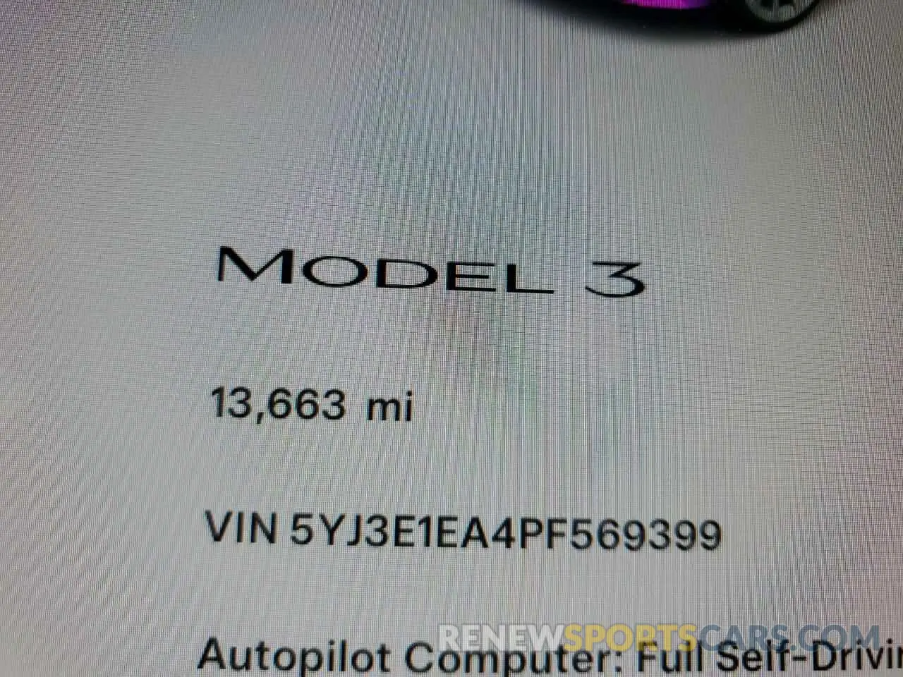 9 fotografías del automóvil dañado 5YJ3E1EA4PF569399 TESLA MODEL 3 2023