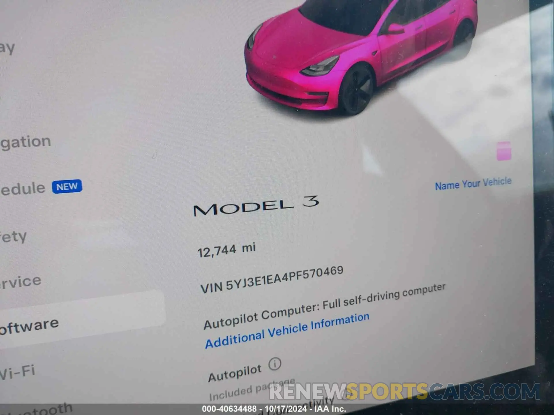 7 fotografías del automóvil dañado 5YJ3E1EA4PF570469 TESLA MODEL 3 2023