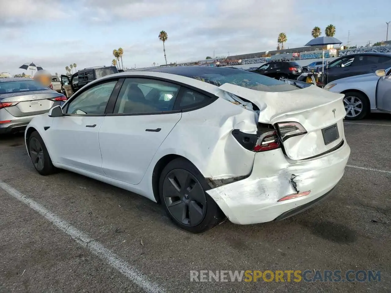 2 fotografías del automóvil dañado 5YJ3E1EA4PF581973 TESLA MODEL 3 2023