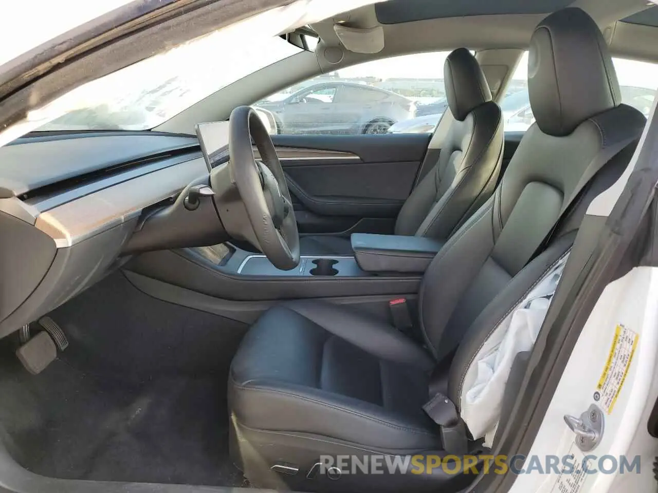 7 fotografías del automóvil dañado 5YJ3E1EA4PF581973 TESLA MODEL 3 2023