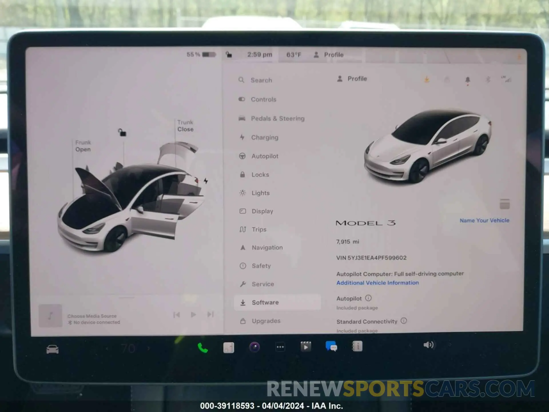 7 fotografías del automóvil dañado 5YJ3E1EA4PF599602 TESLA MODEL 3 2023