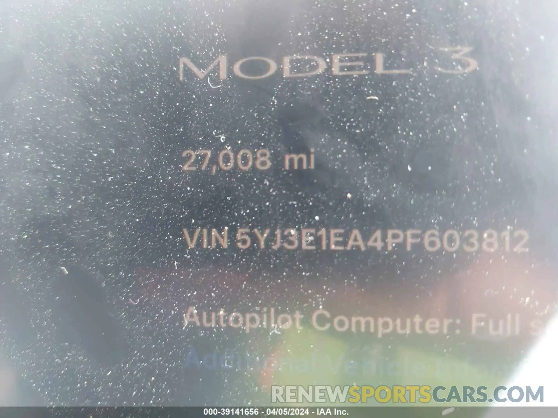 9 fotografías del automóvil dañado 5YJ3E1EA4PF603812 TESLA MODEL 3 2023