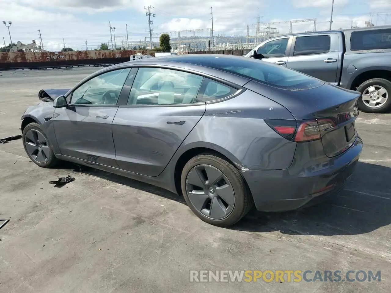 2 fotografías del automóvil dañado 5YJ3E1EA4PF630167 TESLA MODEL 3 2023