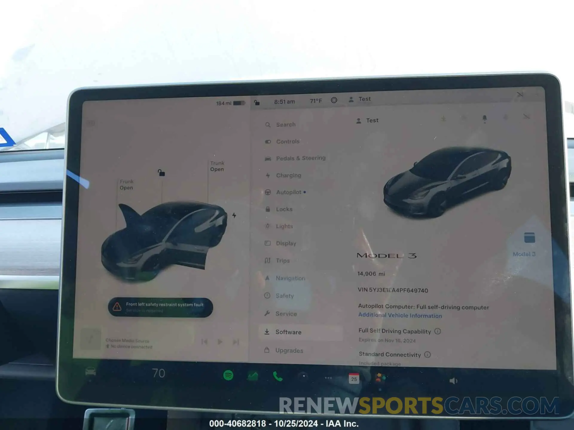 18 fotografías del automóvil dañado 5YJ3E1EA4PF649740 TESLA MODEL 3 2023