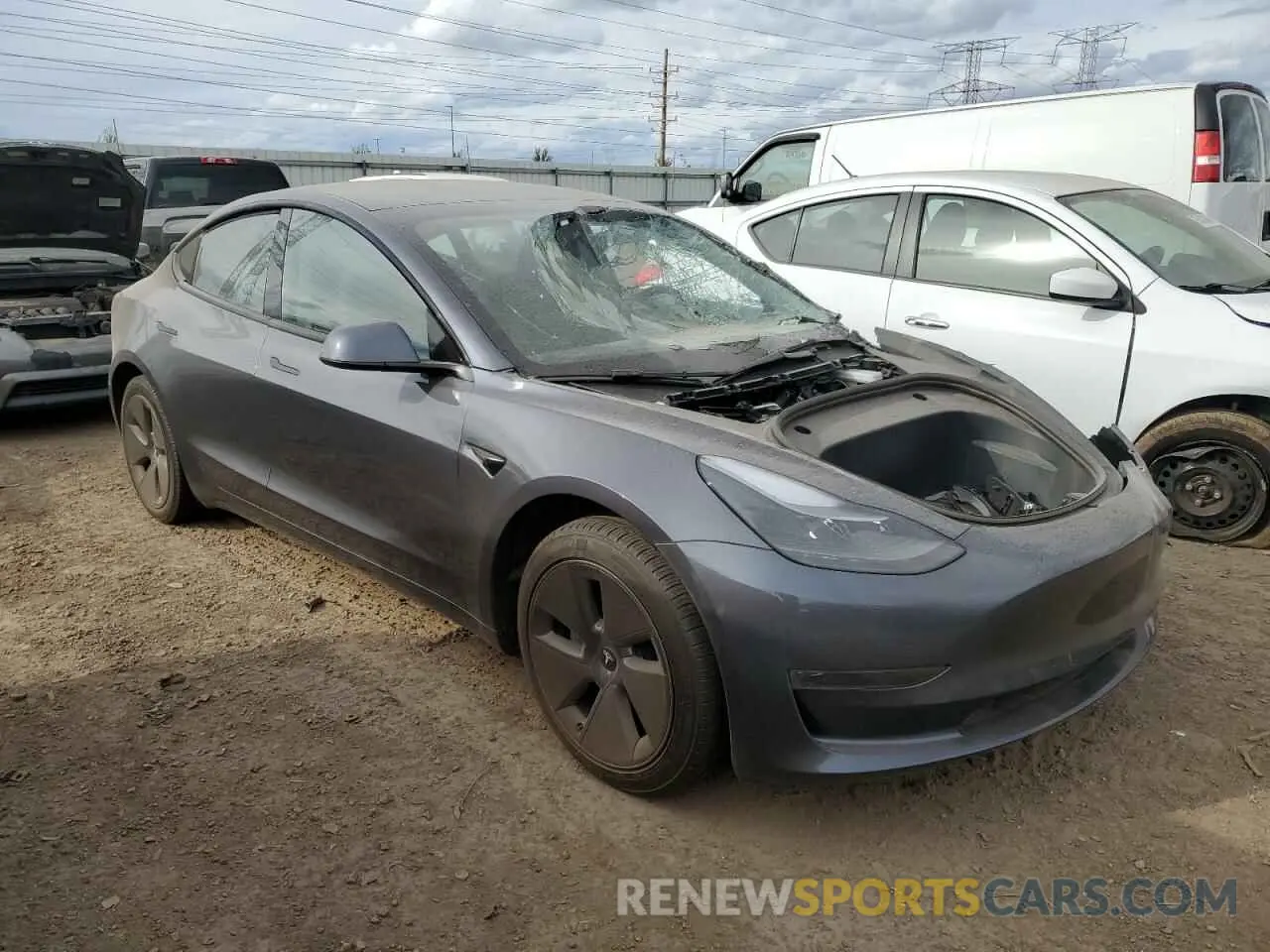 4 fotografías del automóvil dañado 5YJ3E1EA4PF662651 TESLA MODEL 3 2023
