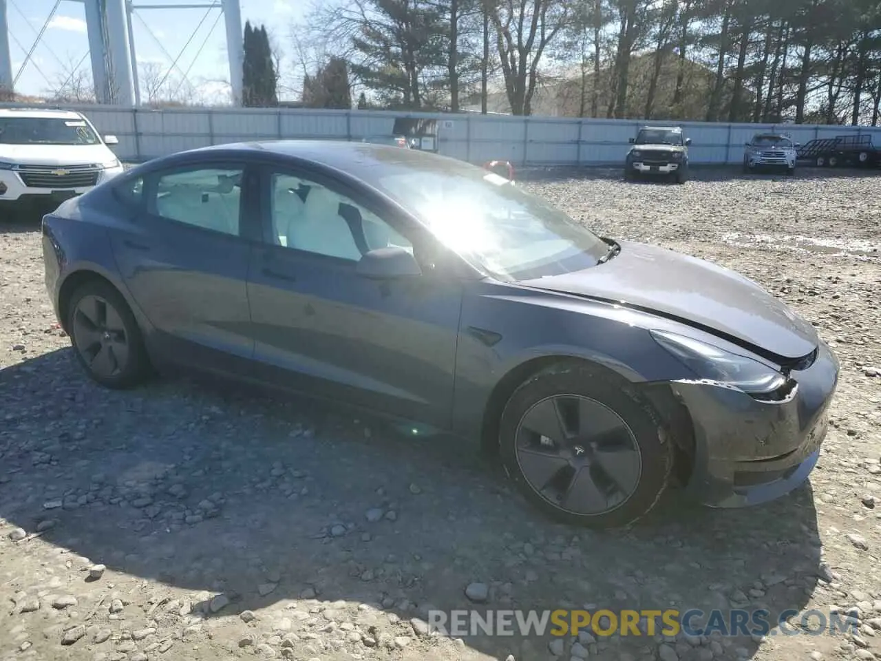 4 fotografías del automóvil dañado 5YJ3E1EA4PF670314 TESLA MODEL 3 2023