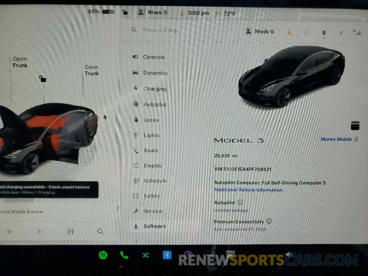 9 fotografías del automóvil dañado 5YJ3E1EA4PF706521 TESLA MODEL 3 2023