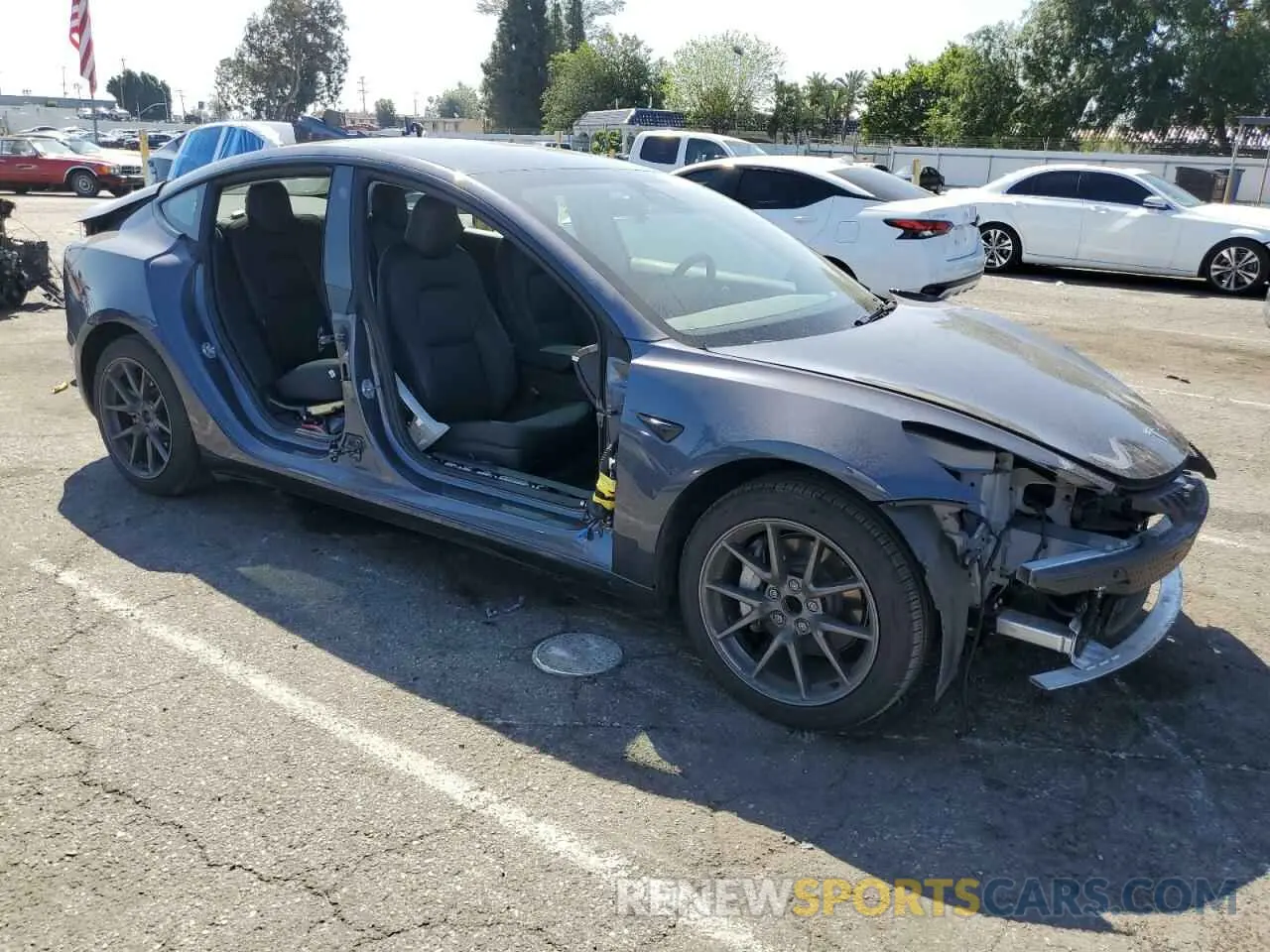 4 fotografías del automóvil dañado 5YJ3E1EA5PF407202 TESLA MODEL 3 2023