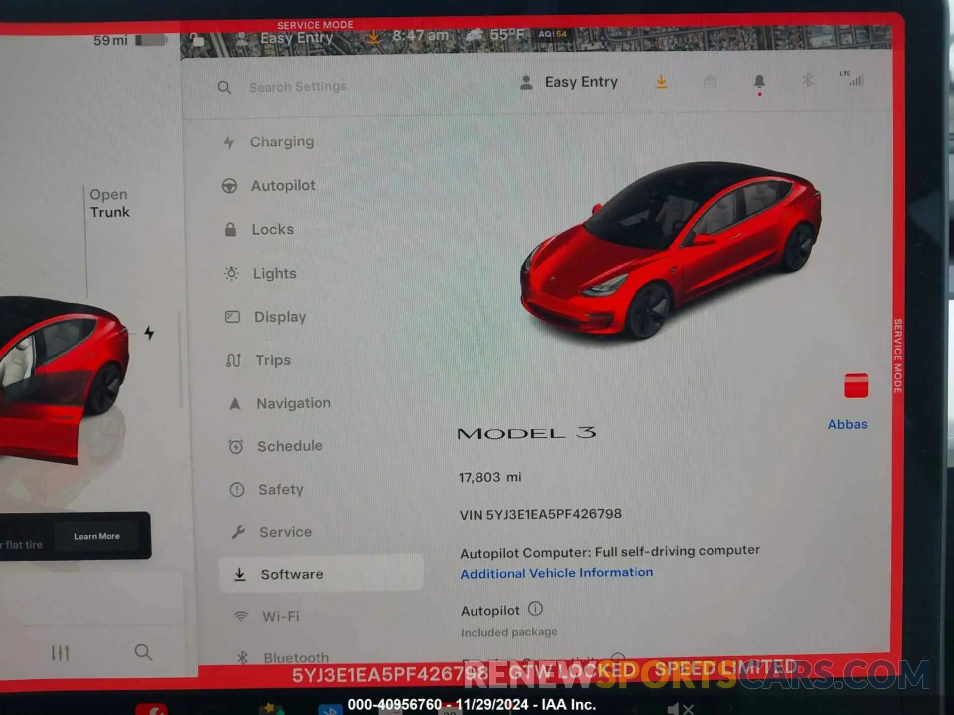 7 fotografías del automóvil dañado 5YJ3E1EA5PF426798 TESLA MODEL 3 2023