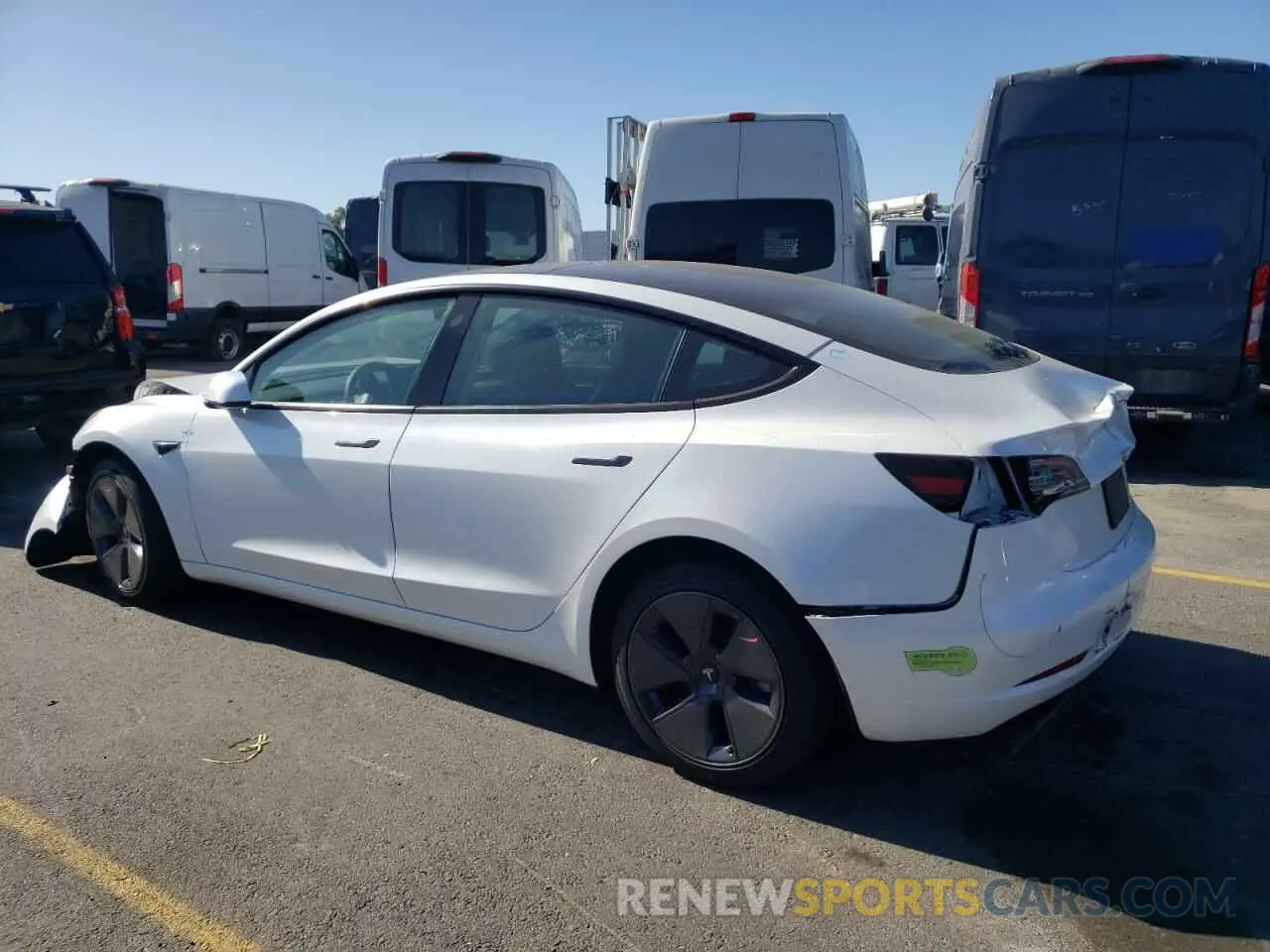 2 fotografías del automóvil dañado 5YJ3E1EA5PF436103 TESLA MODEL 3 2023