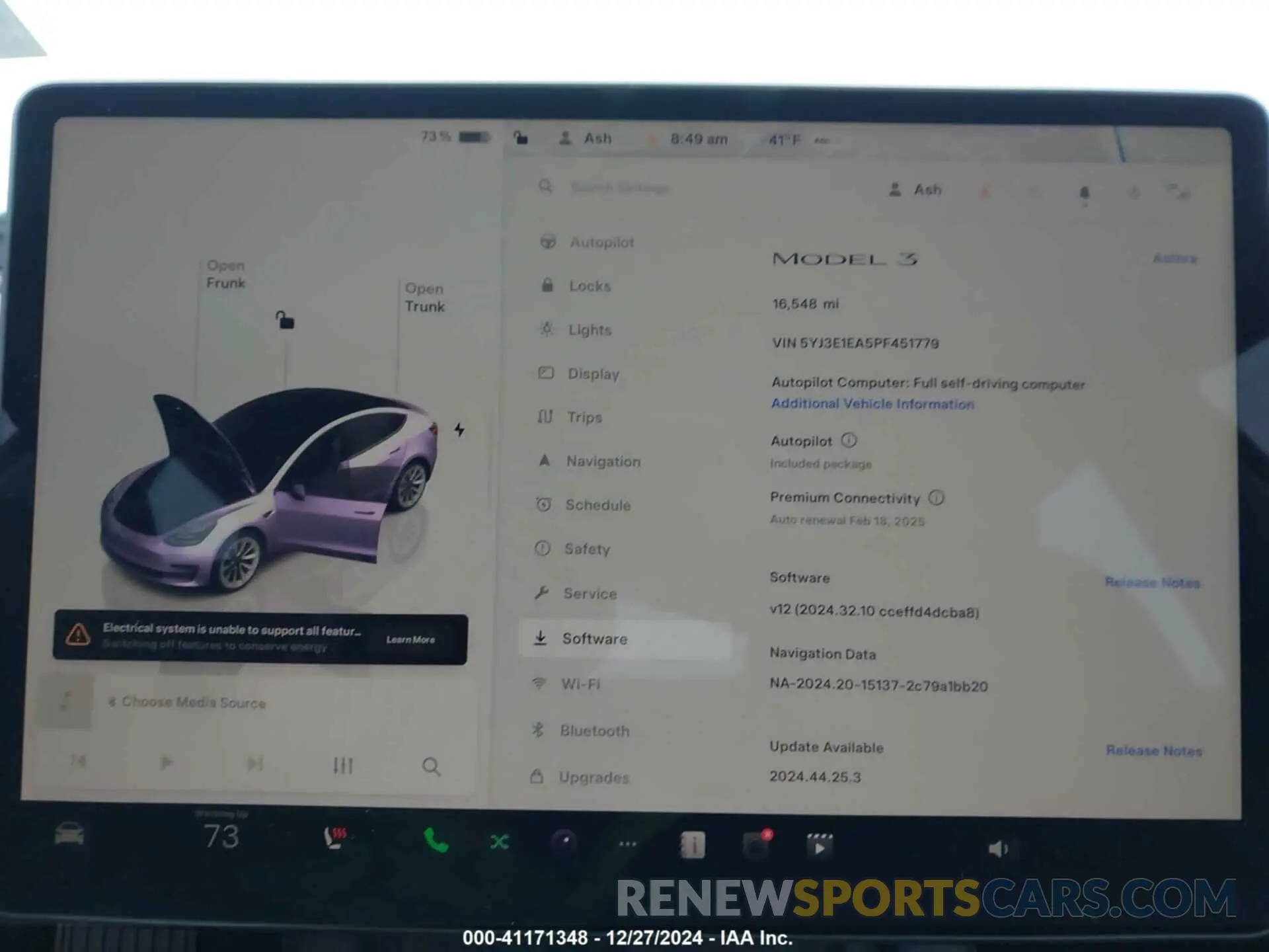 18 fotografías del automóvil dañado 5YJ3E1EA5PF451779 TESLA MODEL 3 2023