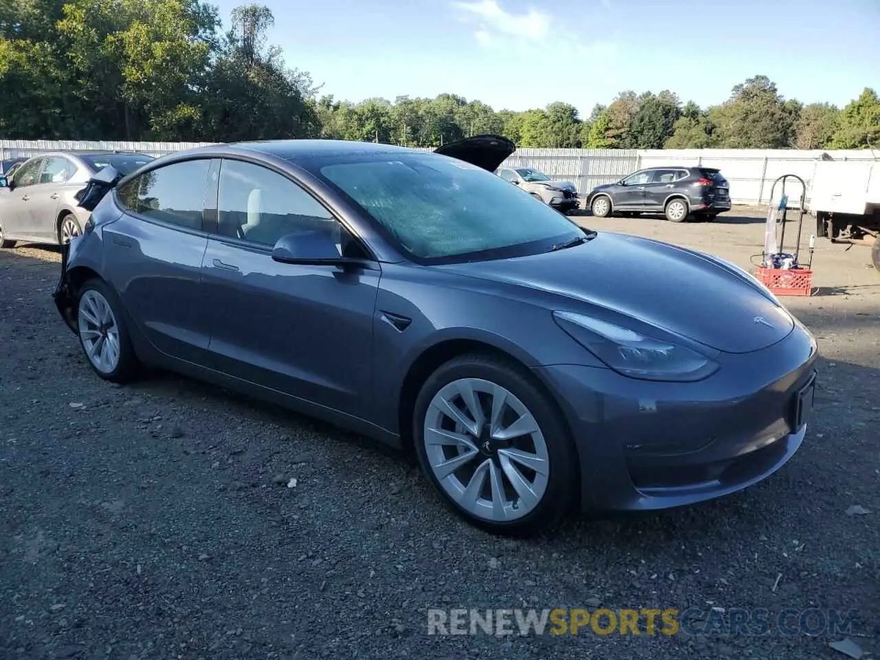 4 fotografías del automóvil dañado 5YJ3E1EA5PF500821 TESLA MODEL 3 2023