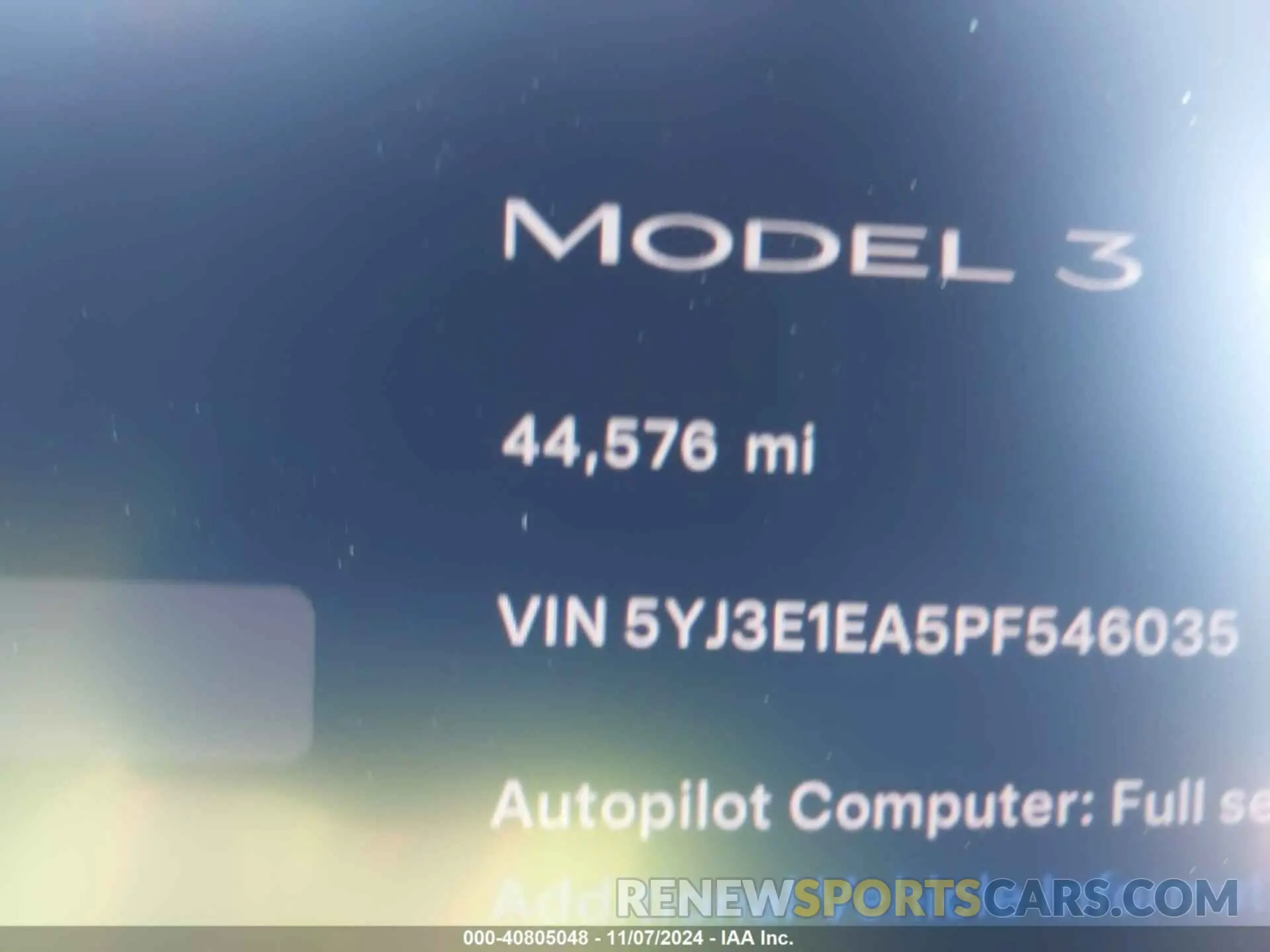 15 fotografías del automóvil dañado 5YJ3E1EA5PF546035 TESLA MODEL 3 2023