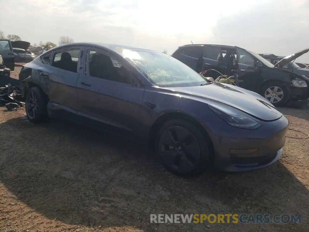 4 fotografías del automóvil dañado 5YJ3E1EA5PF547380 TESLA MODEL 3 2023