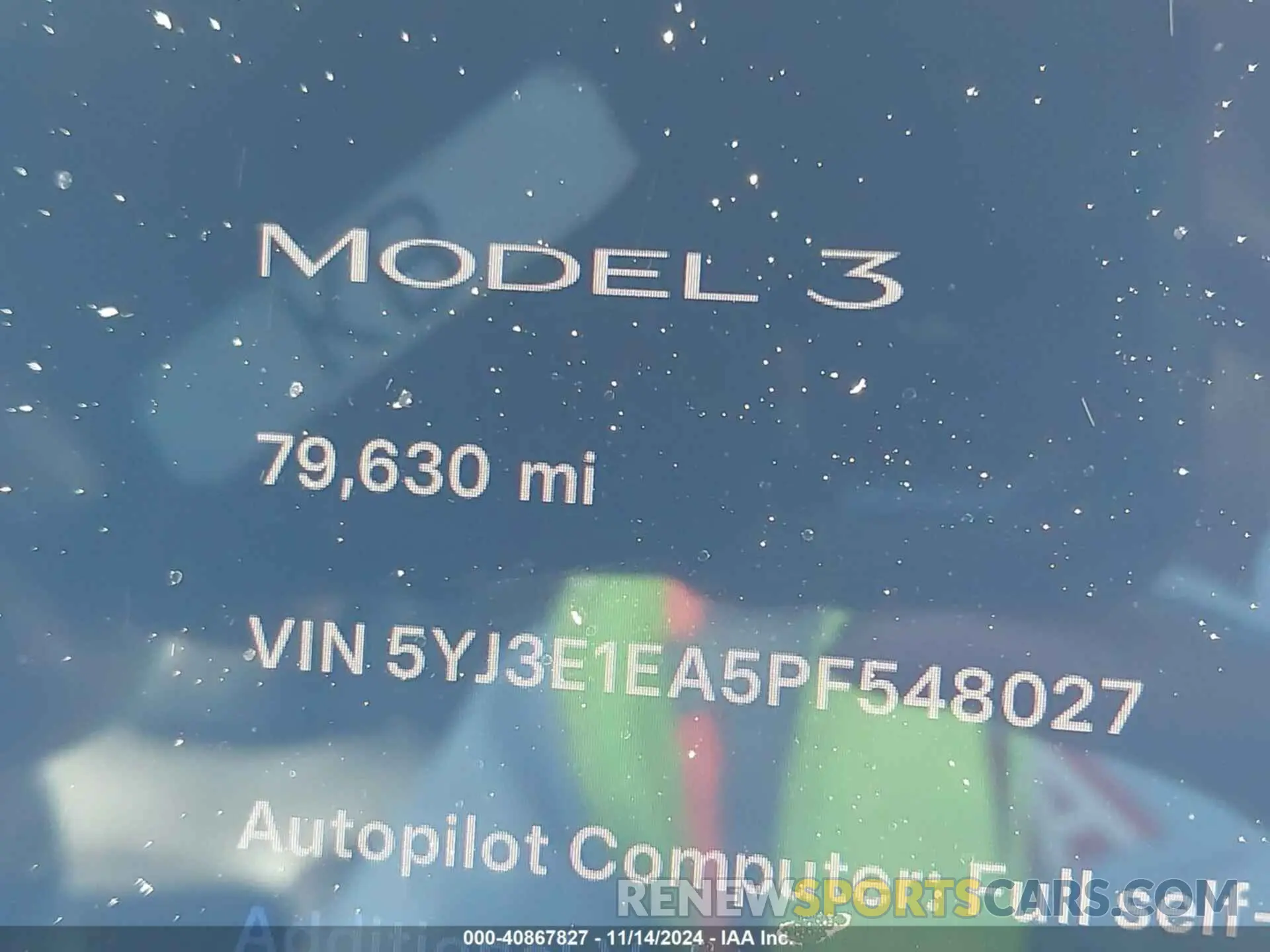 14 fotografías del automóvil dañado 5YJ3E1EA5PF548027 TESLA MODEL 3 2023