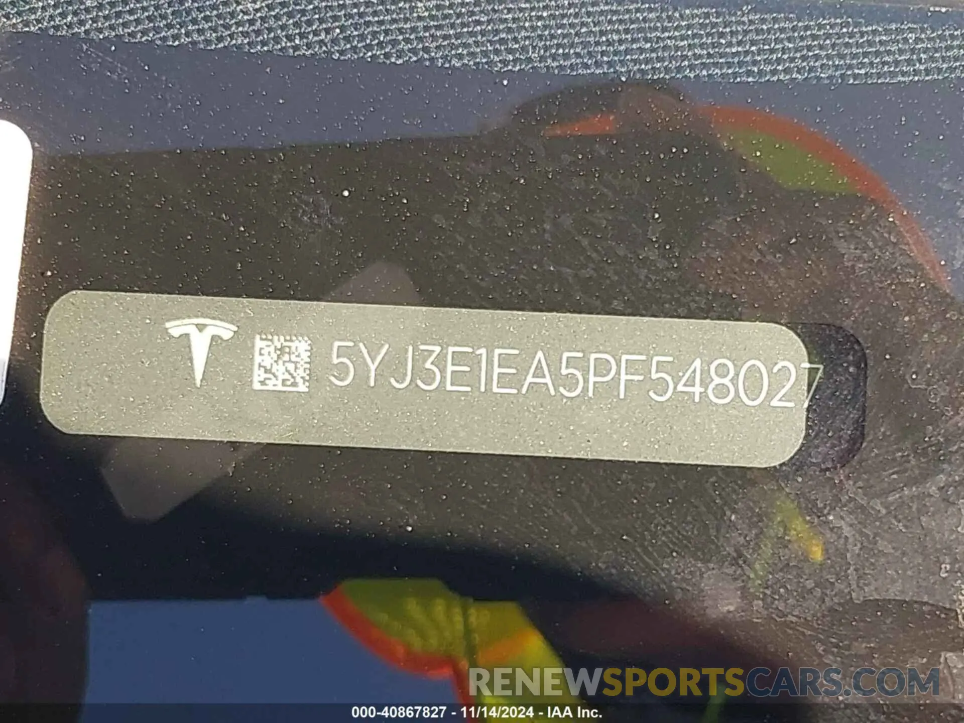 9 fotografías del automóvil dañado 5YJ3E1EA5PF548027 TESLA MODEL 3 2023